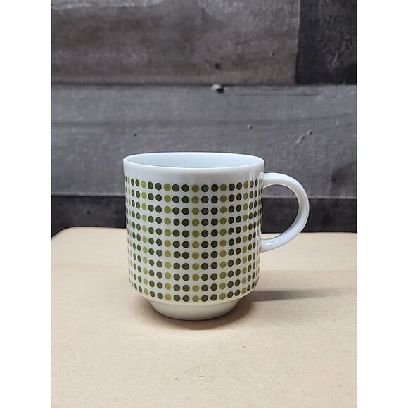 Harmony House Japan Fine China  Mayfair Pattern Green Dots Tea Cup Replacement - Picture 1 of 5